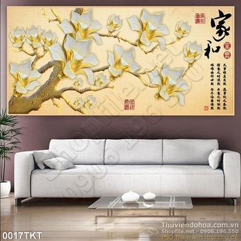 Tranh kim tiền hoa đại treo tường