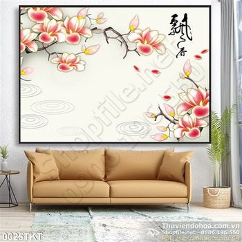 Tranh thư pháp hoa sứ trang trí