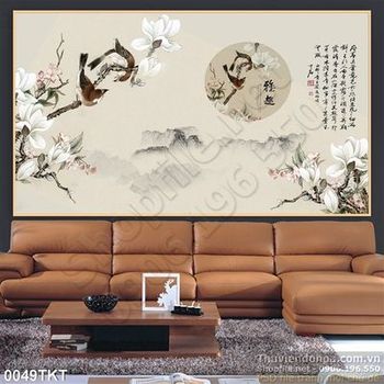 Tranh thư pháp hoa trang trí tường