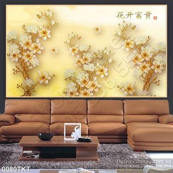 Tranh kim tiền hoa sứ nghệ thuật