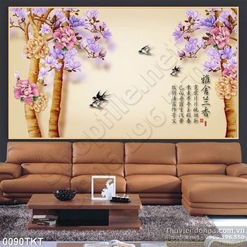 Tranh thư pháp hoa treo tường