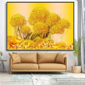 Tranh kim tiền phong thủy trang trí