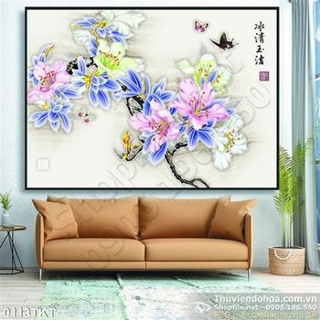 Tranh thư pháp hoa nghệ thuật