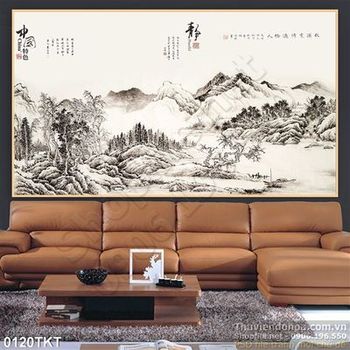 Tranh thư pháp sơn thủy nghệ thuật