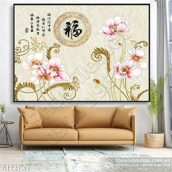 Tranh thư pháp hoa nghệ thuật