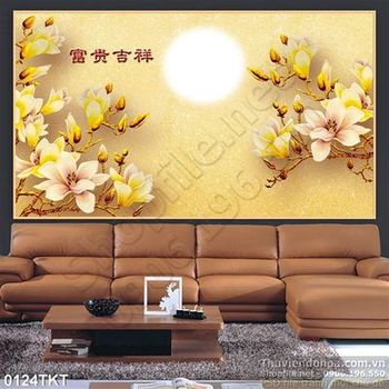 Tranh kim tiền hoa Đại treo tường