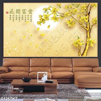 Tranh kim tiền thư pháp trang trí