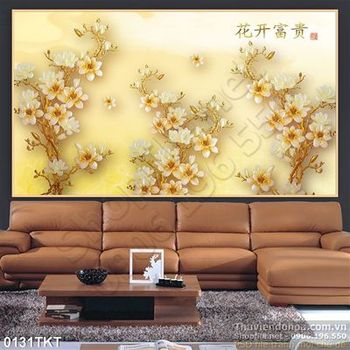 Tranh kim tiền hoa đại treo tường