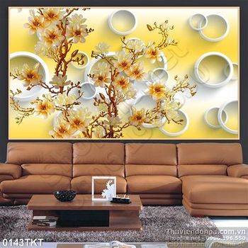 Tranh kim tiền hoa phong thủy