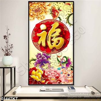 Tranh kim tiền thư pháp tài lộc