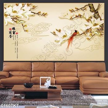 Tranh kim tiền hoa trang trí tường