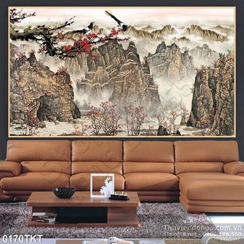 Tranh thư pháp mùa xuân treo tường