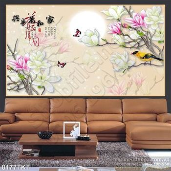Tranh thư pháp hoa trang trí tường