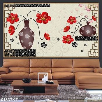 Tranh kim tiền hoa trang trí tường