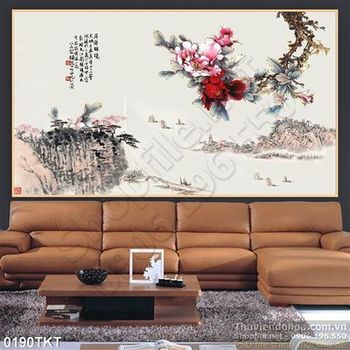 Tranh thư pháp hoa trang trí