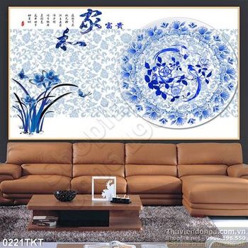 Tranh thư pháp đồ cổ trang trí