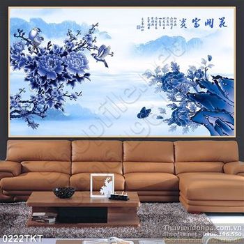 Tranh thư pháp hoa trang trí tường