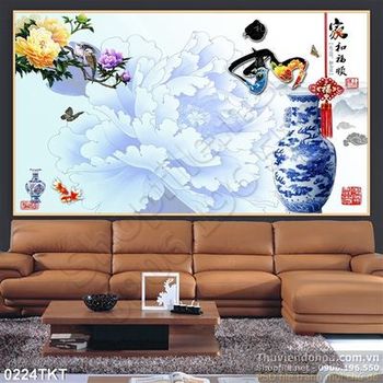 Tranh thư pháp bình cổ nghệ thuật