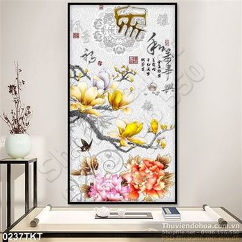 Tranh thư pháp hoa nghệ thuật