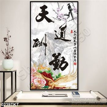 Tranh thư pháp chim đại bàng