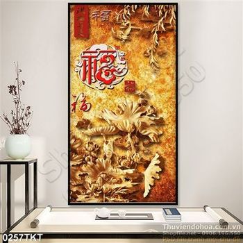 Tranh kim tiền phong thủy hoa sen