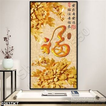 Tranh kim tiền hoa cúc phong thủy