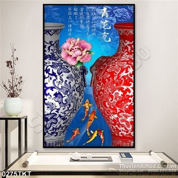 Tranh thư pháp bình cổ nghệ thuật