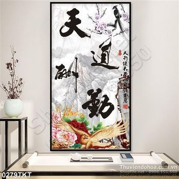 Tranh thư pháp chim đại bàng