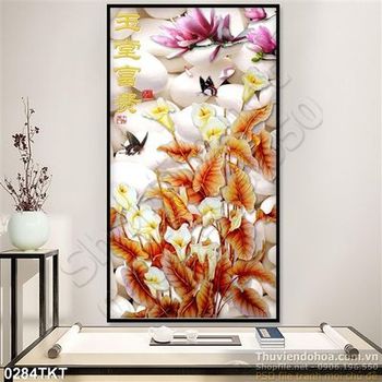 Tranh kim tiền hoa phong thủy