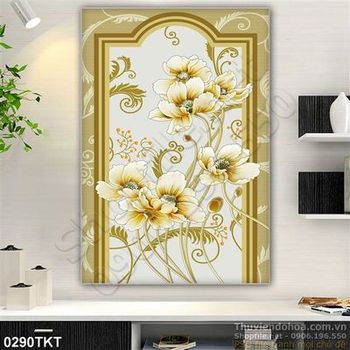 Tranh kim tiền hoa nghệ thuật phong thủy