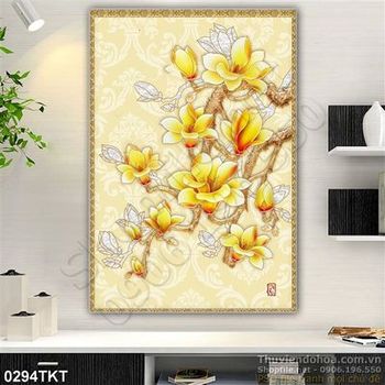 Tranh kim tiền hoa sứ phong thủy