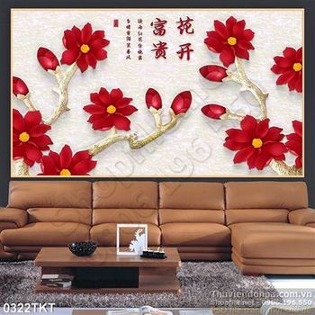 Tranh thư pháp hoa nghệ thuật