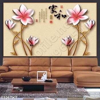 Tranh thư pháp hoa sứ trang trí