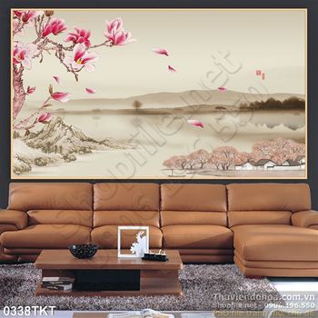 Tranh thư pháp hoa trang trí