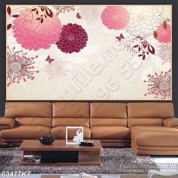 Tranh kim tiền hoa trang trí