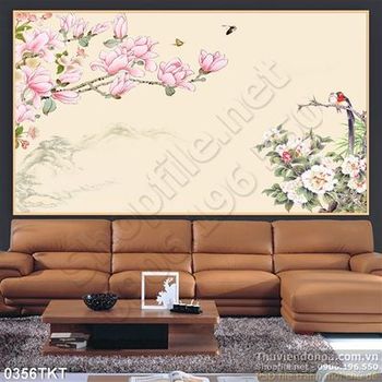 Tranh thư pháp hoa trang trí tường