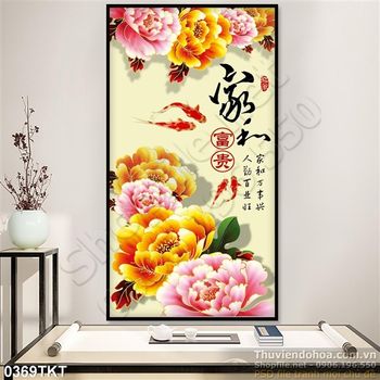 Tranh kim tiền cá chép phong thủy