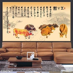 Tranh thư pháp phong thủy