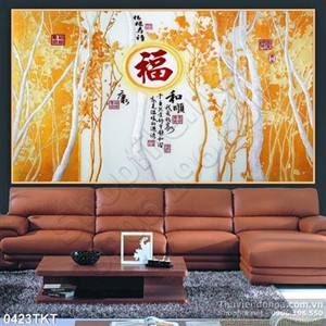 Tranh kim tiền cây phong thủy