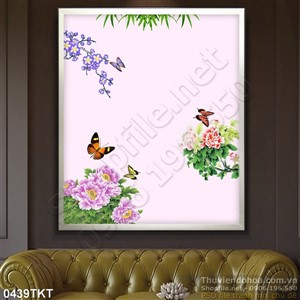 Tranh thư pháp phong thủy dán tường