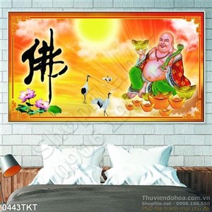 Tranh kim tiền Phật Di Lặc