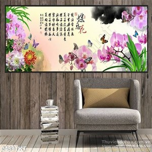 Tranh thư pháp hao lan trang trí