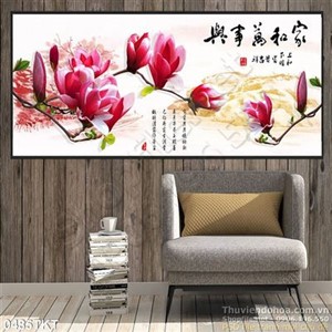 Tranh thư pháp hoa và sơn thủy