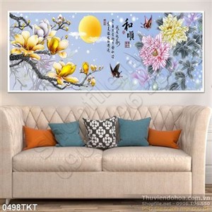 Tranh thư pháp hoa phong thủy