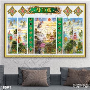 Tranh cửu huyền thất tổ phong thủy nghệ thuật