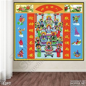 Tranh các vị Phật treo tường phòng thờ