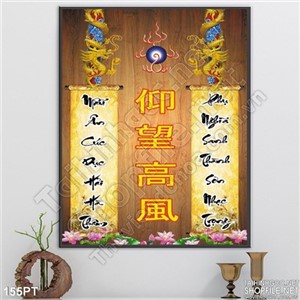 Tranh thư pháp nghệ thuật treo bàn thờ