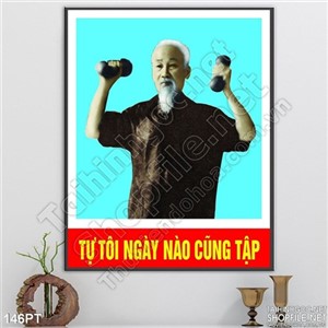 Tranh Bác Hồ tập thể thao Tranh Bác Hồ tập thể thao