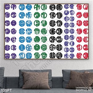 Bộ chữ cửu huyền thất tổ trang trí bàn thờ