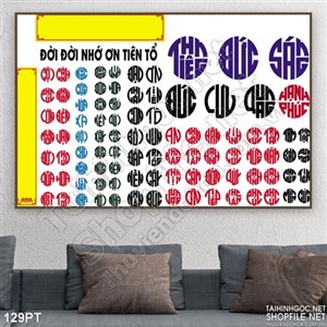 Bộ chữ cửu huyền thất tổ psd